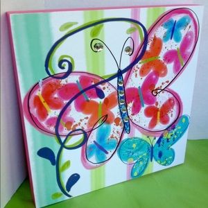 KIDS BOHO WALL ART BUTTERFLY AND BLING NEW!